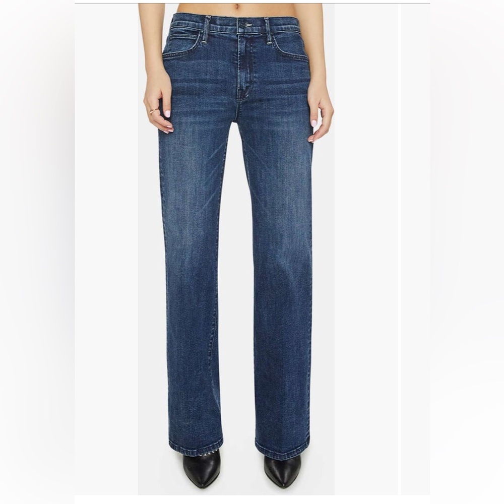 MOTHER Straight-Leg Jeans in Dark Blue lil kick it I put a spell on you